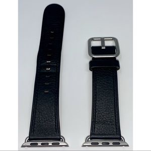 Black Leather Apple Watch Band